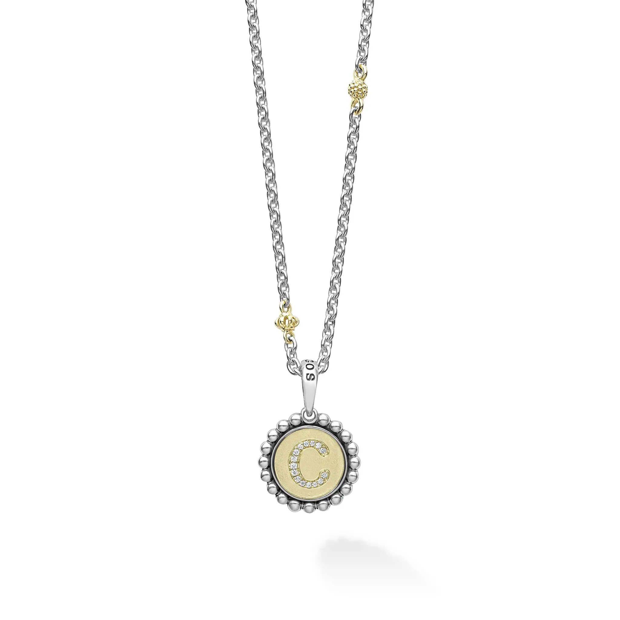 Signature Caviar Jewelry Signature Caviar C Initial Diamond Charm Necklace