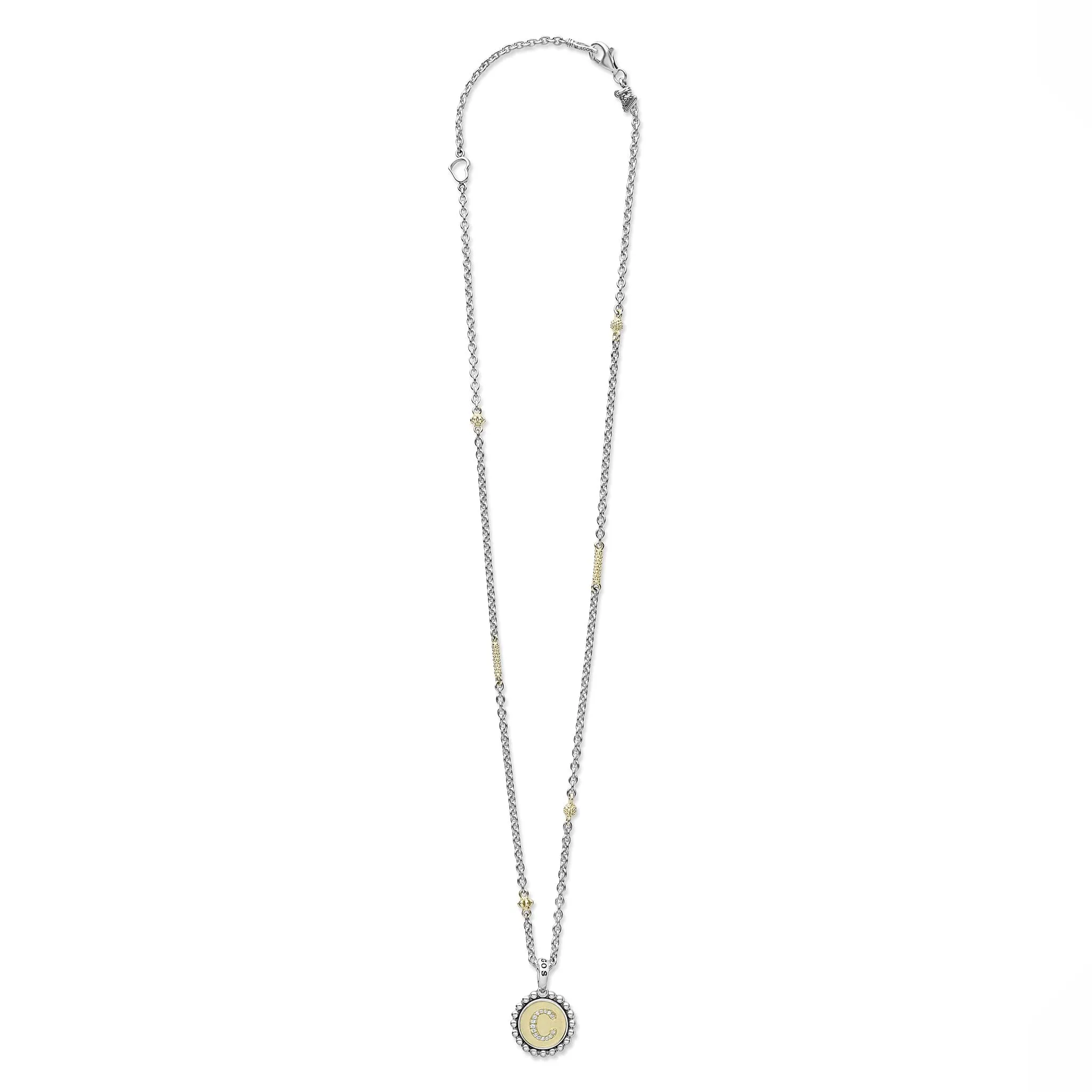 Signature Caviar Jewelry Signature Caviar C Initial Diamond Charm Necklace