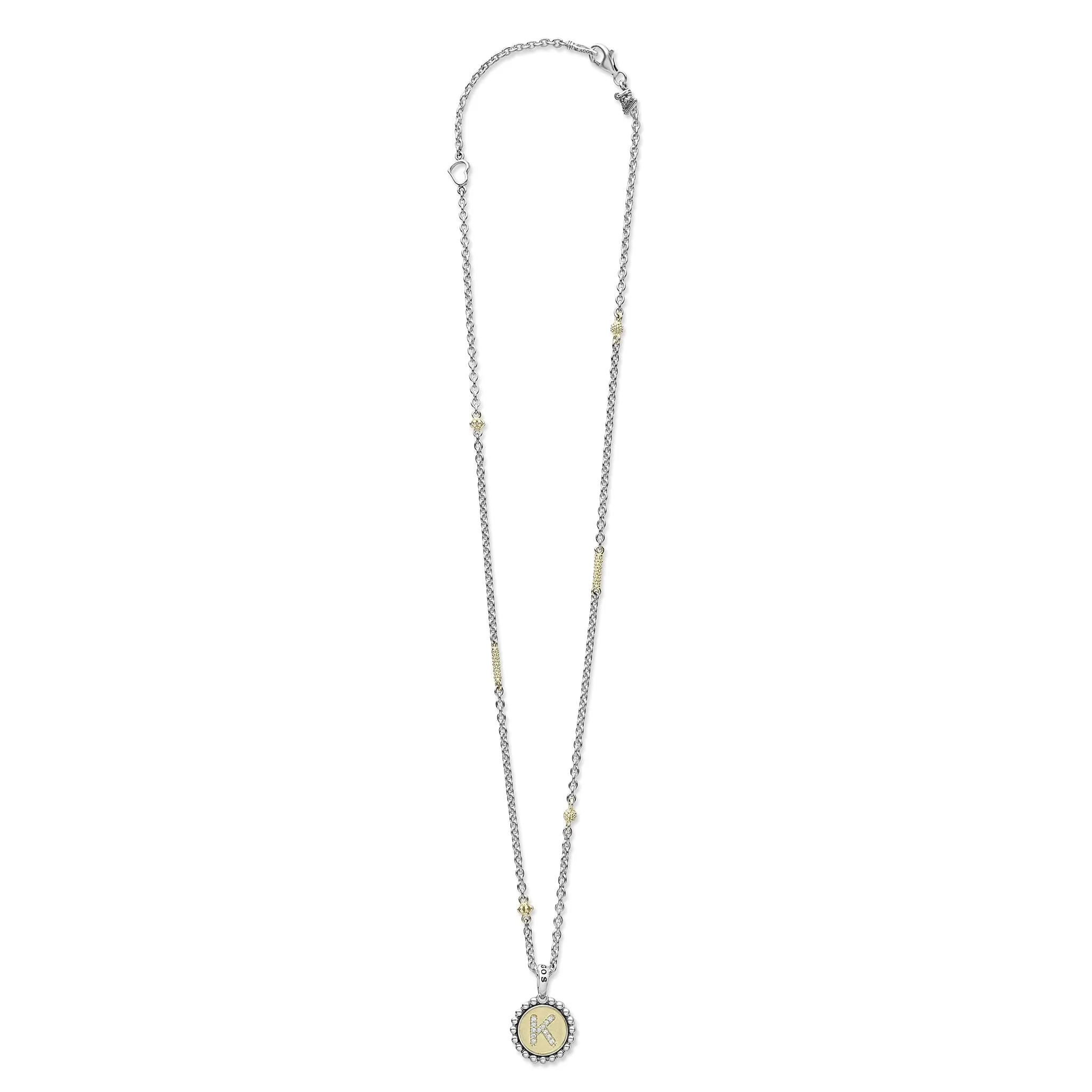 Signature Caviar Jewelry Signature Caviar K Initial Diamond Charm Necklace