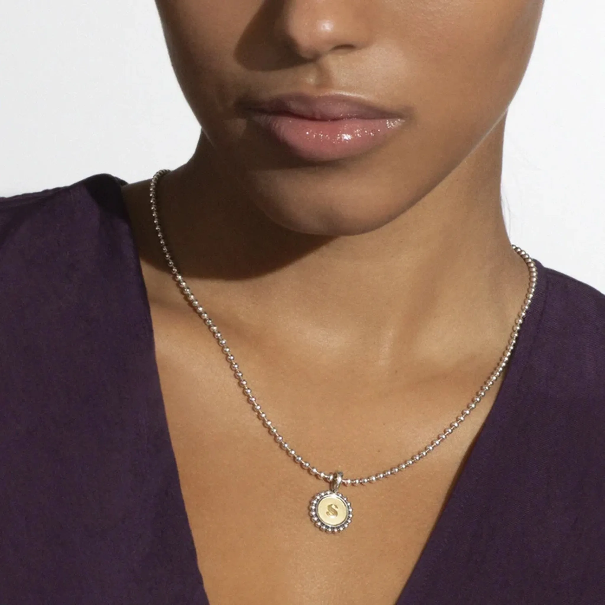 Signature Caviar Jewelry Signature Caviar N Initial Charm Necklace