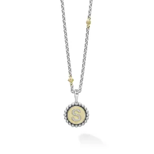 Signature Caviar Jewelry Signature Caviar S Initial Diamond Charm Necklace