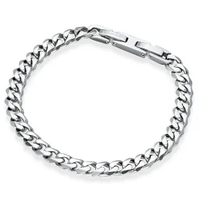 Silver & Stainless Essentials Jewellery Men Bracelet - Blaze Stainless Steel Cuban Link Bracelet