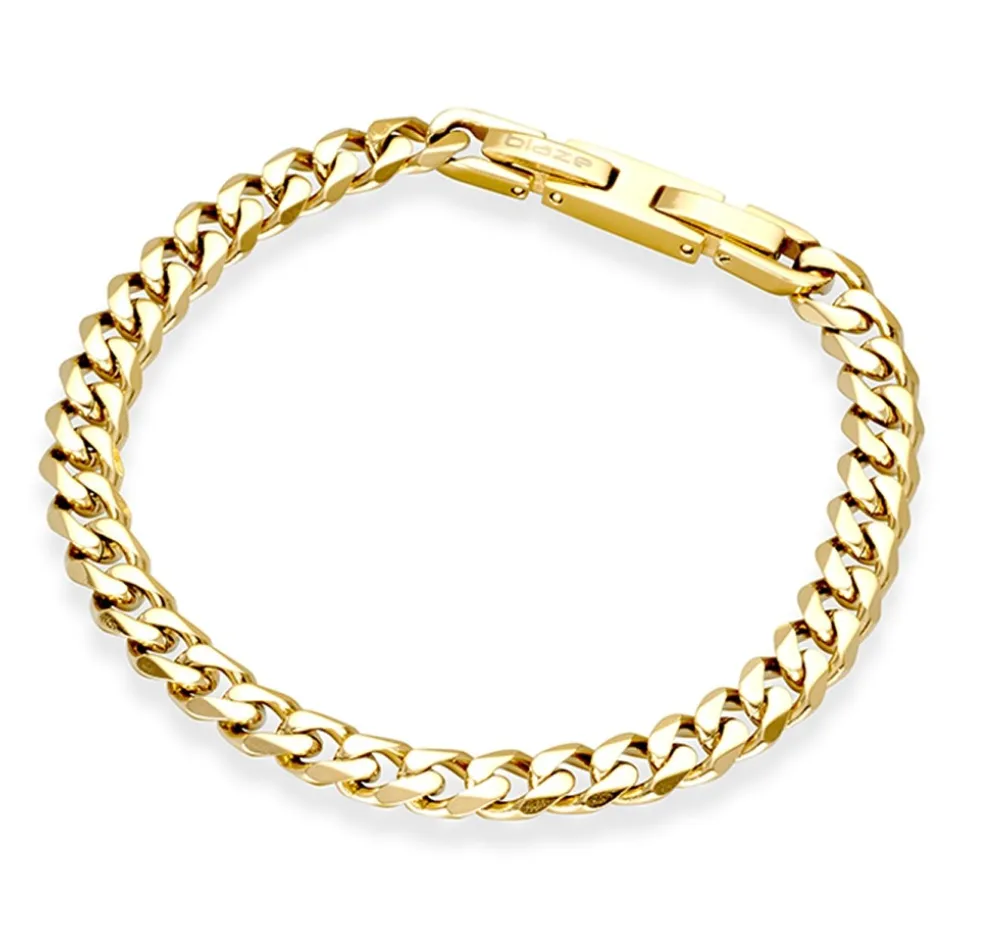 Silver & Stainless Essentials Jewellery Men Bracelet - Blaze Stainless Steel Cuban Link Bracelet