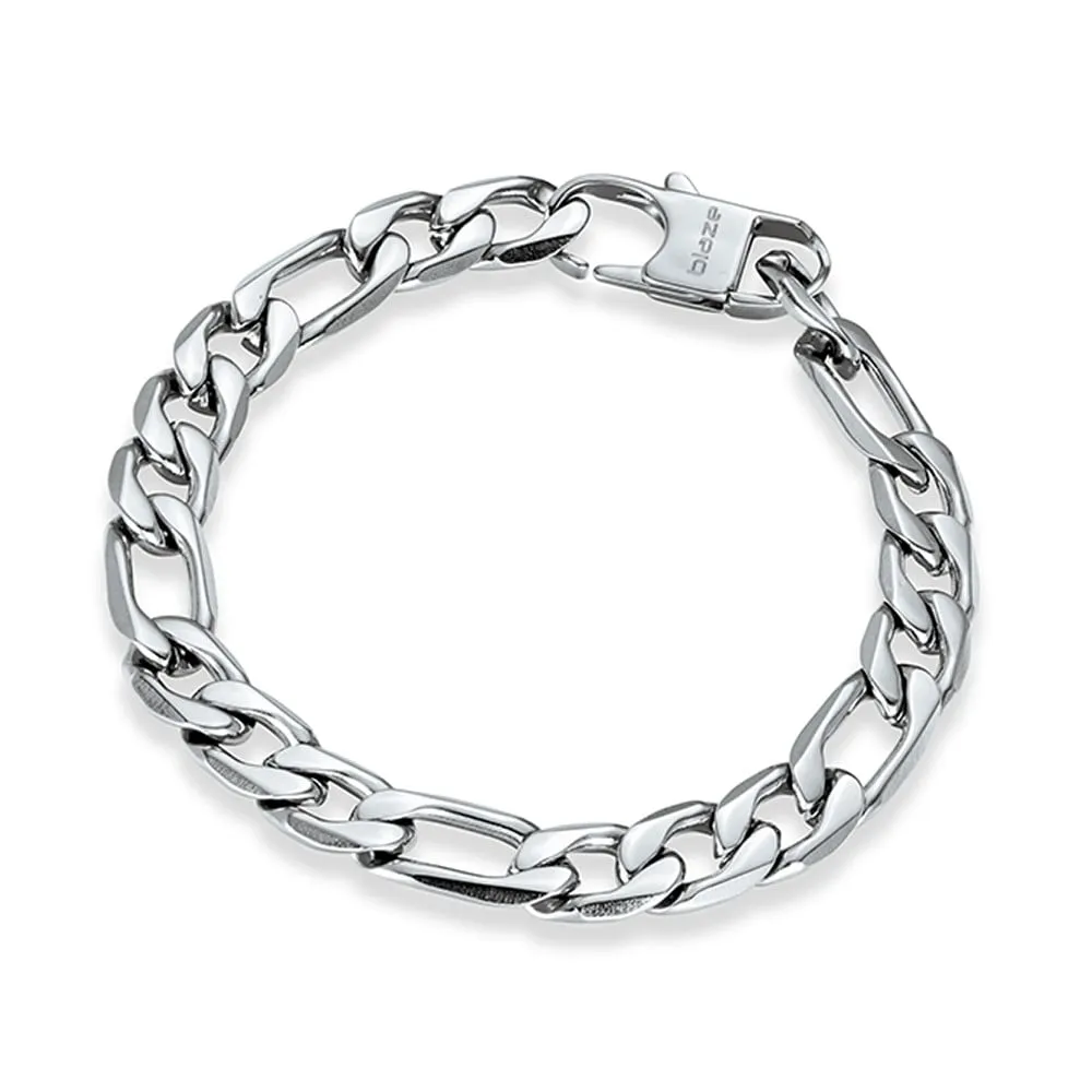 Silver & Stainless Essentials Jewellery Men Bracelet -  Stainless Steel 10mm Curb Link