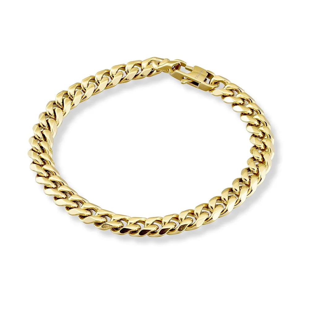 Silver & Stainless Essentials Jewellery Men Bracelet -  Stainless Steel 8mm Curban Link