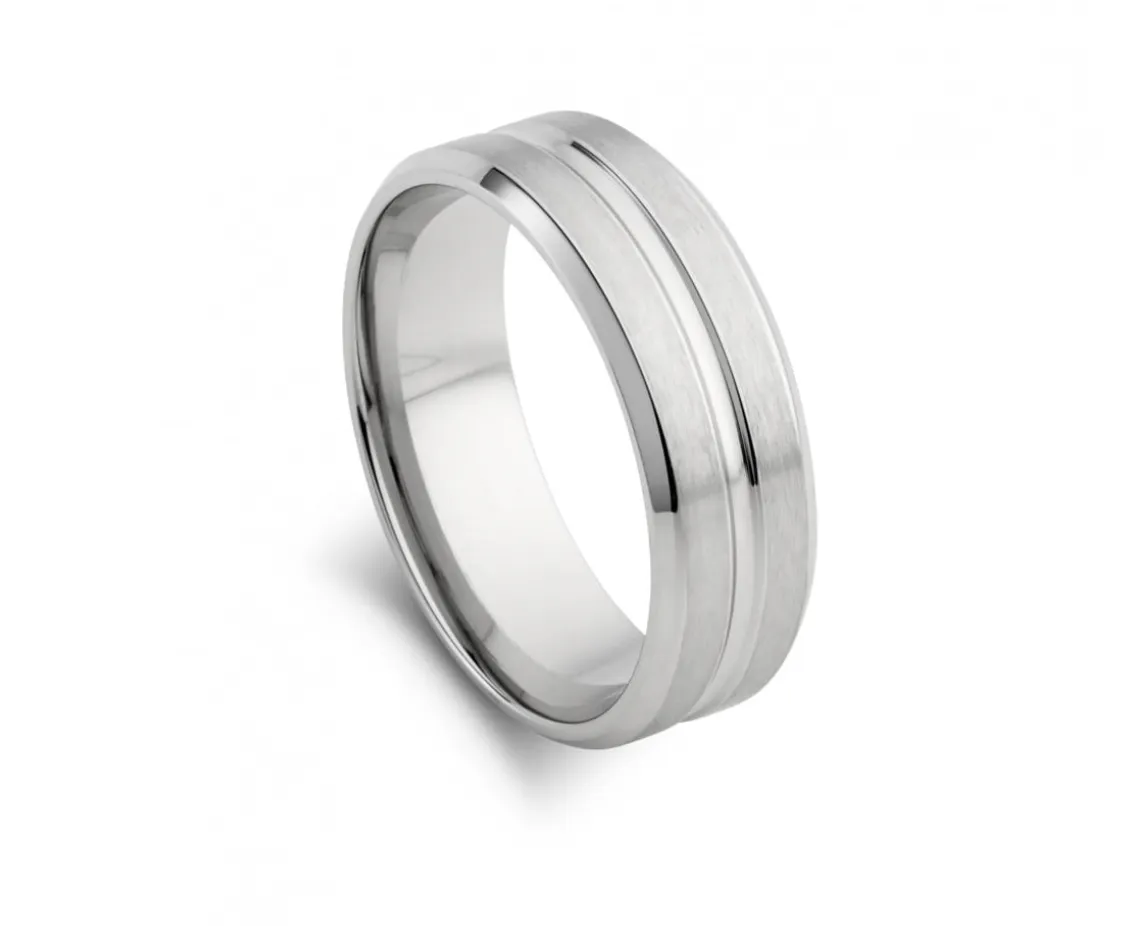 Silver & Stainless Essentials Jewellery Men Rings - Stainless Steel Matte Polish