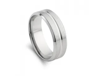 Silver & Stainless Essentials Jewellery Men Rings - Stainless Steel Matte Polish