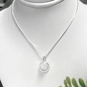 Silver Parrot Jewelry Small Sterling Silver Pedant with Moonstone or Chalcedony