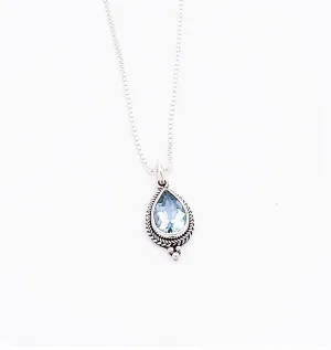 Silver Parrot Jewelry Sterling Silver and Blue Topaz Pendant