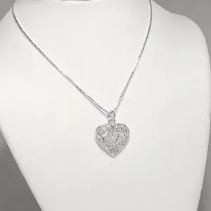 Silver Parrot Jewelry Sterling Silver Filigree Heart Pendant