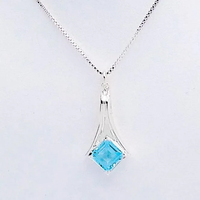 Silver Parrot Jewelry Sterling Silver Pendant With Blue Topaz