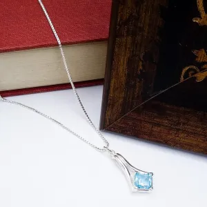 Silver Parrot Jewelry Sterling Silver Pendant With Blue Topaz