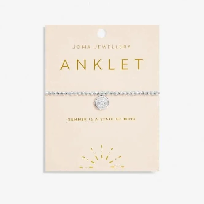 Silver Plated Coin Anklet Bracelet 23cm Stretch | Dazzling Charm & Timeless Elegance Joma Jewellery