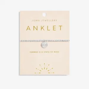 Silver Plated Coin Anklet Bracelet 23cm Stretch | Dazzling Charm & Timeless Elegance Joma Jewellery