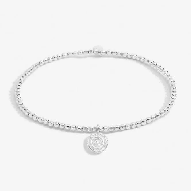 Silver Plated Coin Anklet Bracelet 23cm Stretch | Dazzling Charm & Timeless Elegance Joma Jewellery