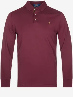 Slim Fit Pima Long Sleeve Polo Red