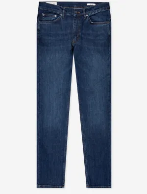 Slim Jeans Dark Blue Worn In