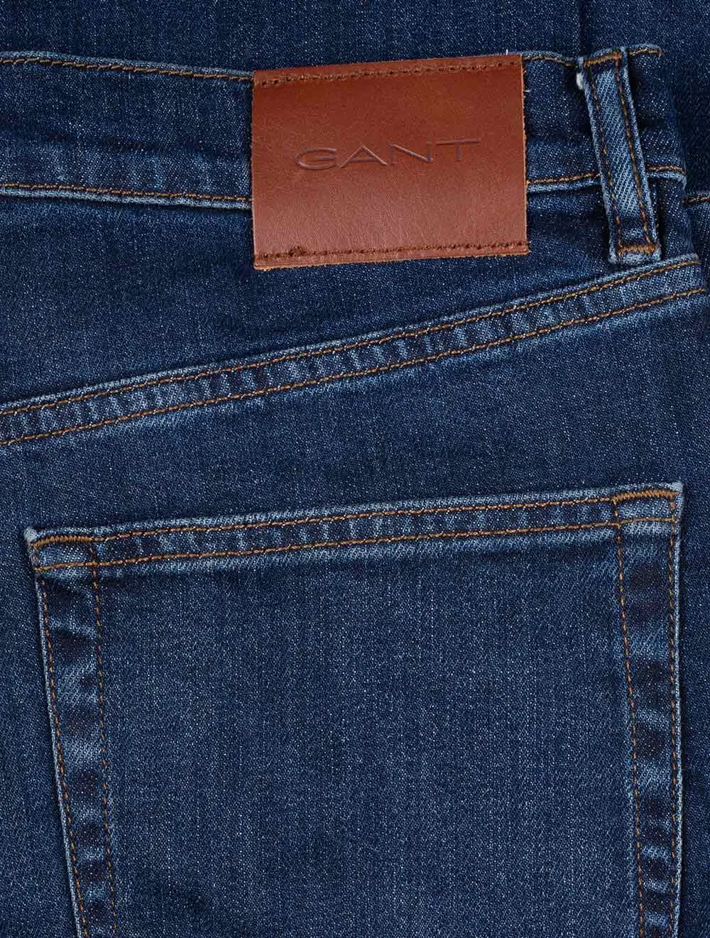 Slim Jeans Dark Blue Worn In