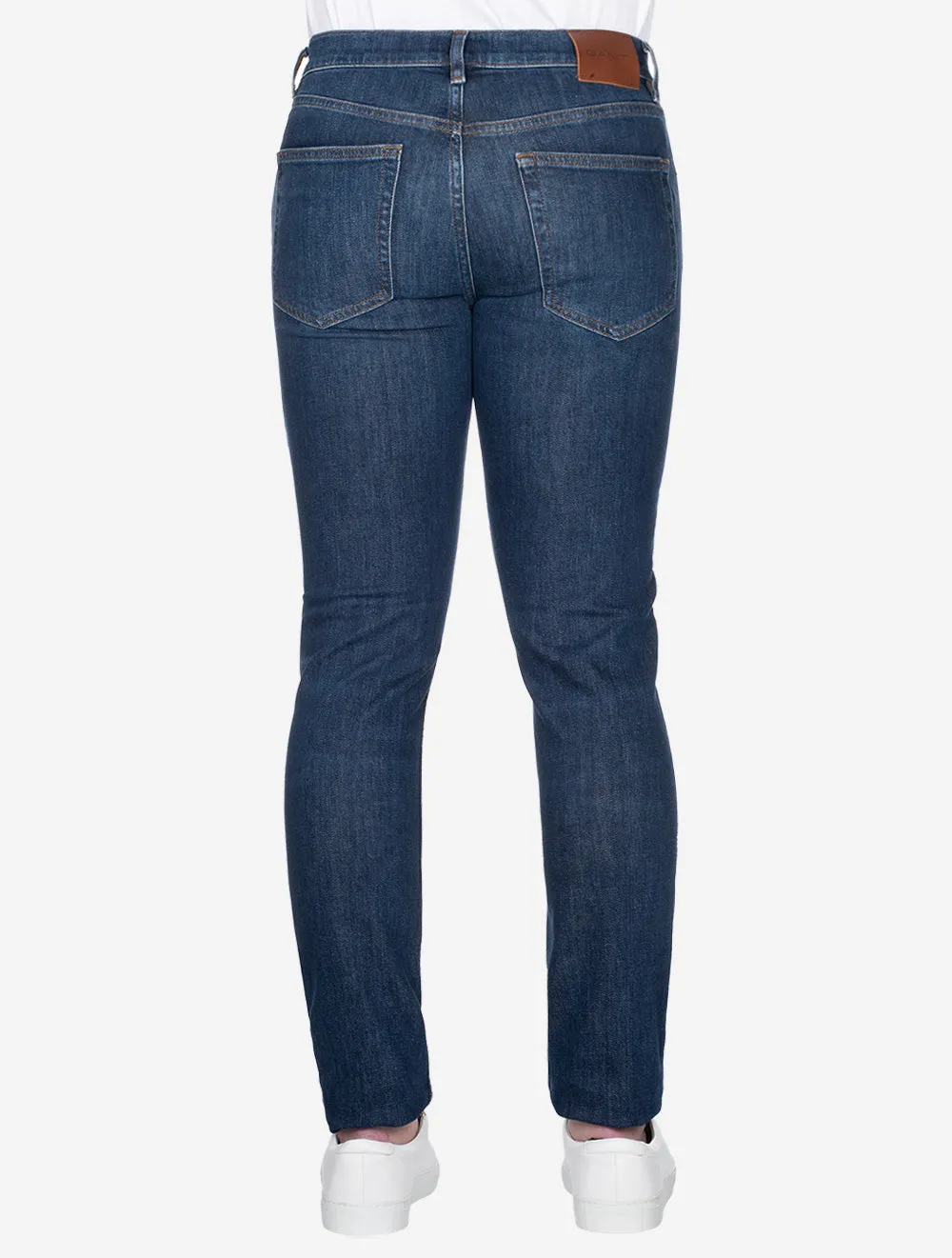 Slim Jeans Dark Blue Worn In