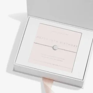 Sterling Silver 18th Birthday Disc Pave 16cm   3cm Bracelet JJS0009 Joma Jewellery