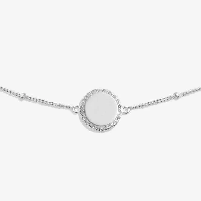 Sterling Silver 21St Birthday Disc Pave 16cm   3cm Bracelet JJS0010 Joma Jewellery