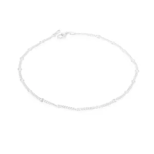 Sterling Silver 26cm Fancy Dicut Anklet Sterling Silver	Jewelry