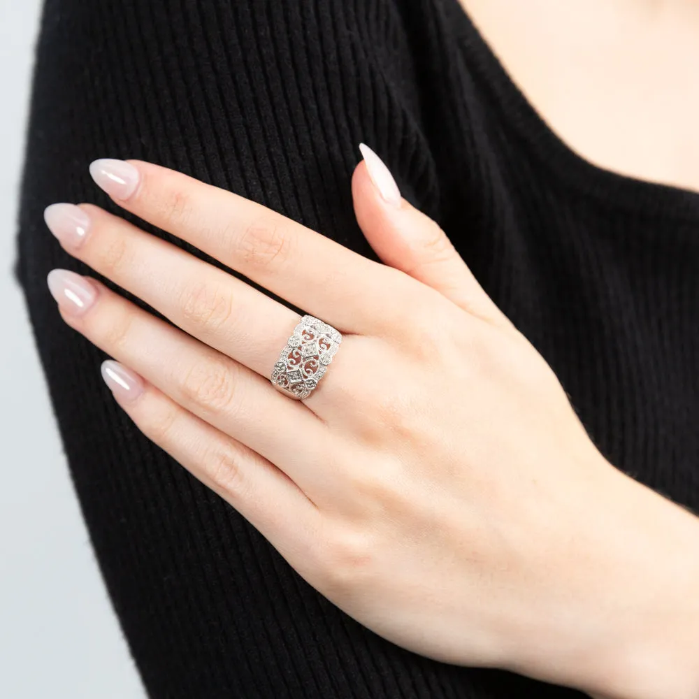 Sterling Silver Angelic Diamond Ring Sterling Silver	Jewelry