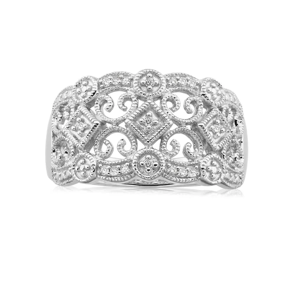 Sterling Silver Angelic Diamond Ring Sterling Silver	Jewelry
