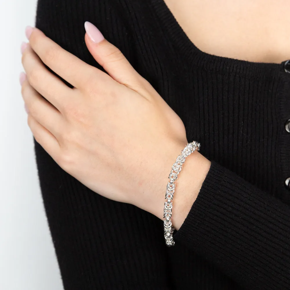 Sterling Silver Byzantine Bracelet Sterling Silver	Jewelry