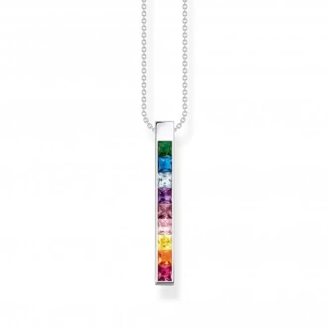 Sterling Silver Colourful Stones Necklace KE2146-477-7-L45V Thomas Sabo Necklaces