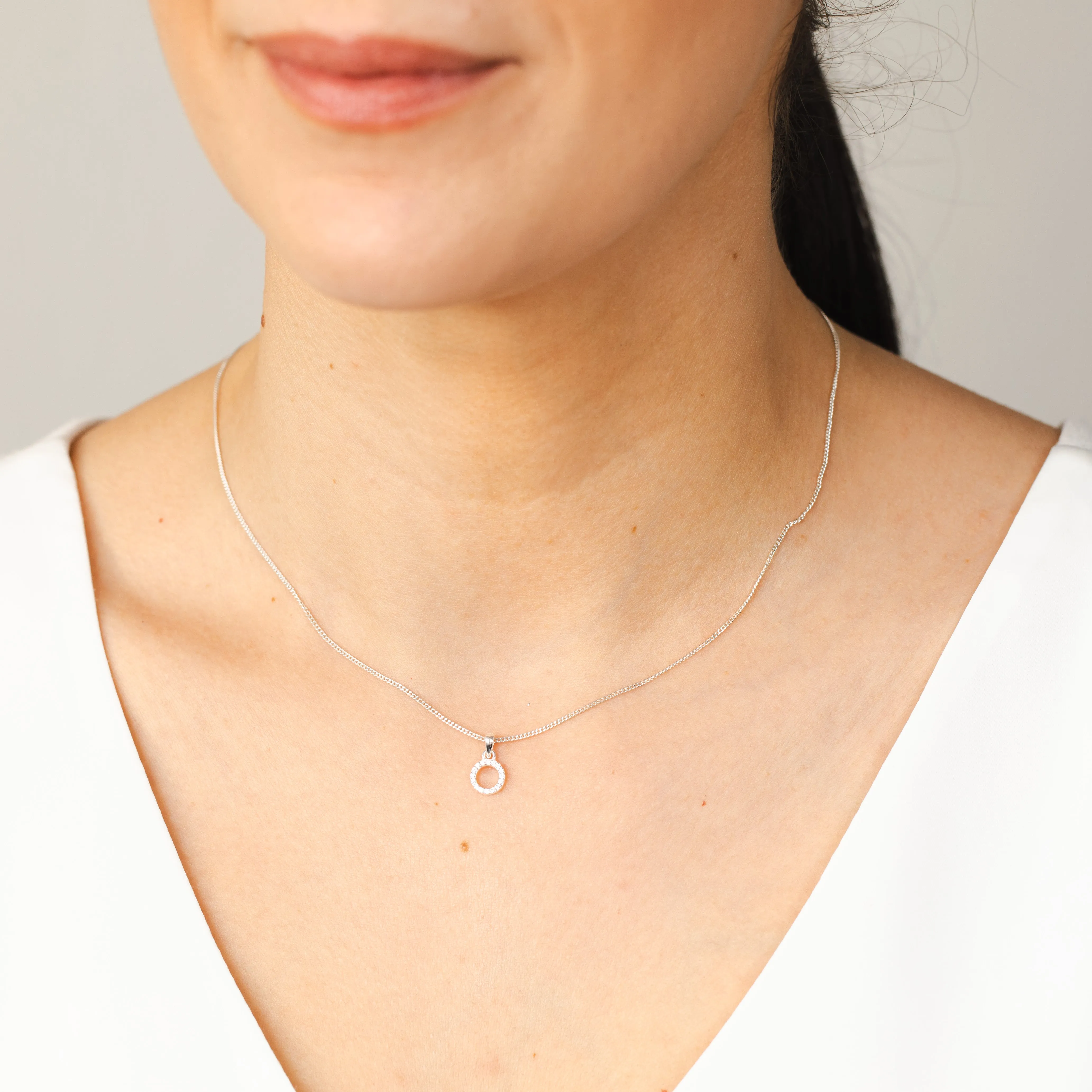 Sterling Silver Cubic Zirconia Circle Of Life Pendant Sterling Silver	Jewelry