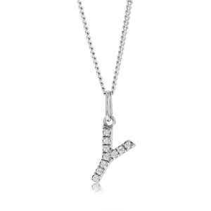 Sterling Silver Cubic Zirconia Initial "Y" Pendant Sterling Silver	Jewelry