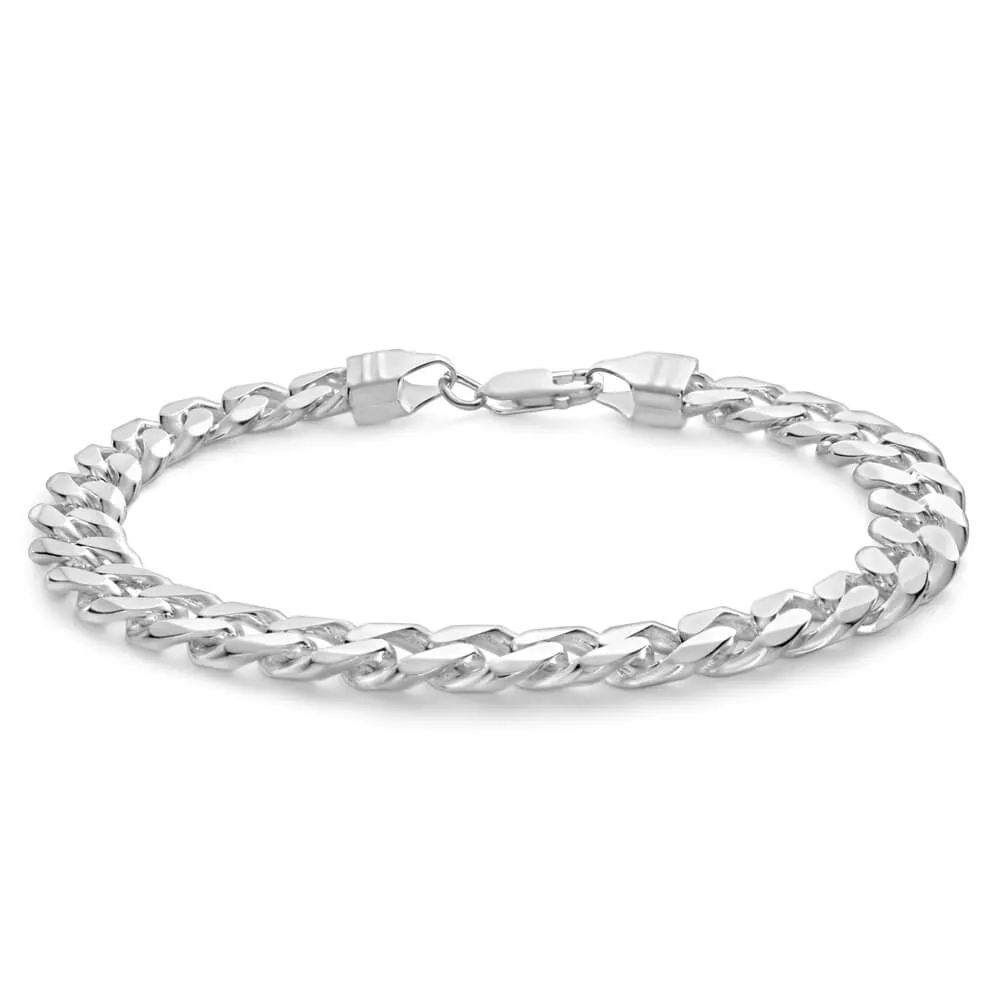 Sterling Silver Curb 210 Gauge Bracelet 23cm Sterling Silver	Jewelry