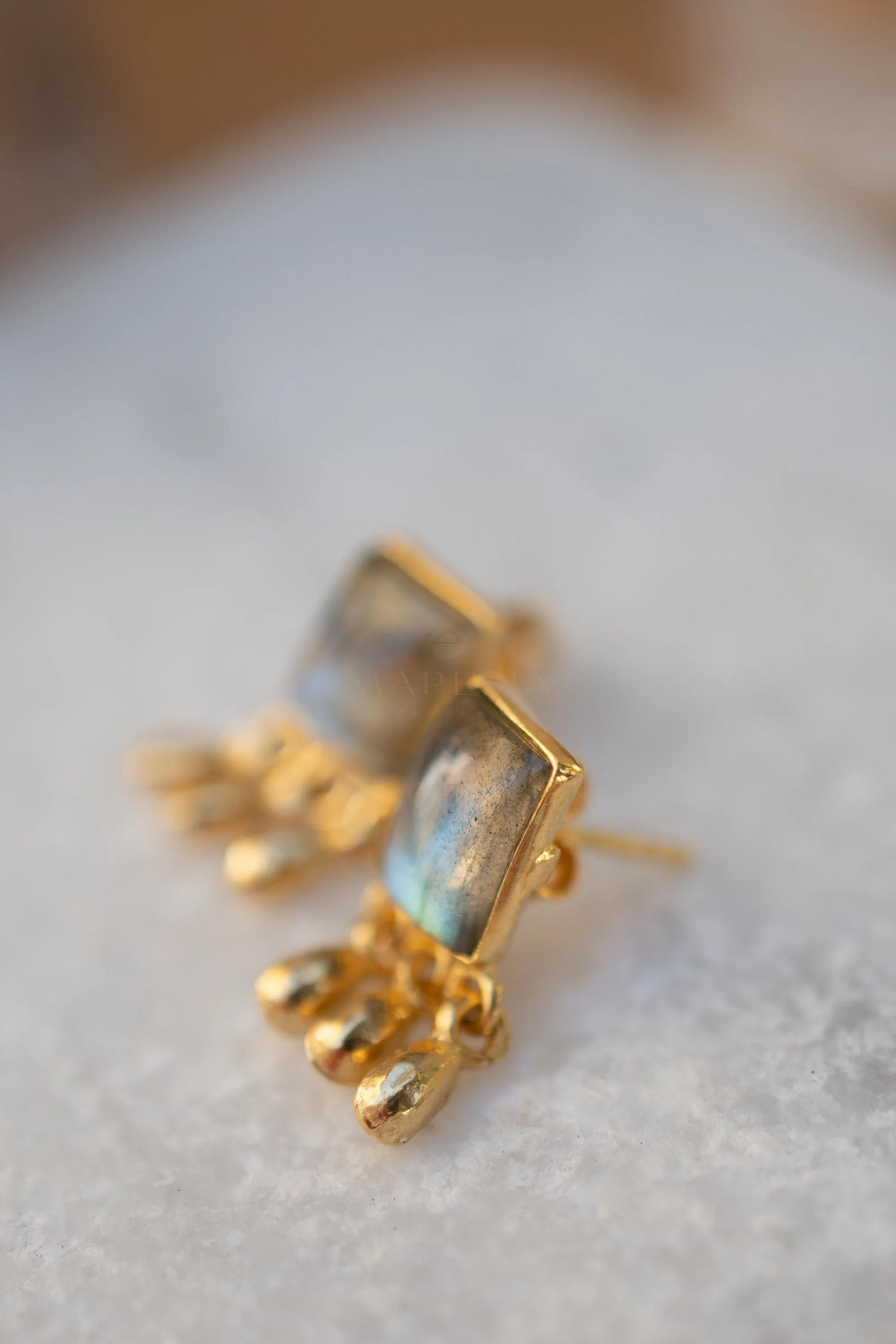 Sterling Silver Earrings Lucy Labradorite Earrings ~ Sterling Silver 925 or Gold Plated over Sterling Silver ~ ME228