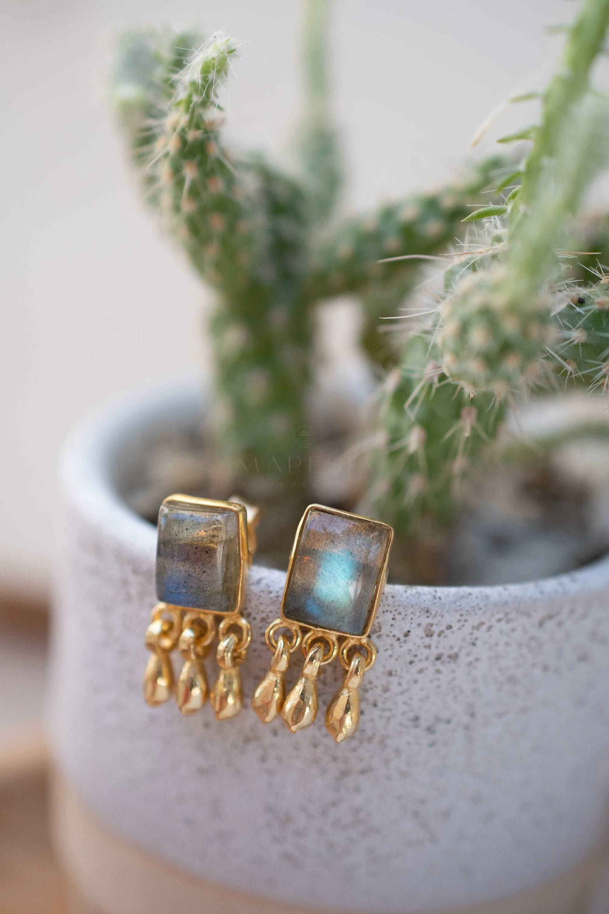Sterling Silver Earrings Lucy Labradorite Earrings ~ Sterling Silver 925 or Gold Plated over Sterling Silver ~ ME228