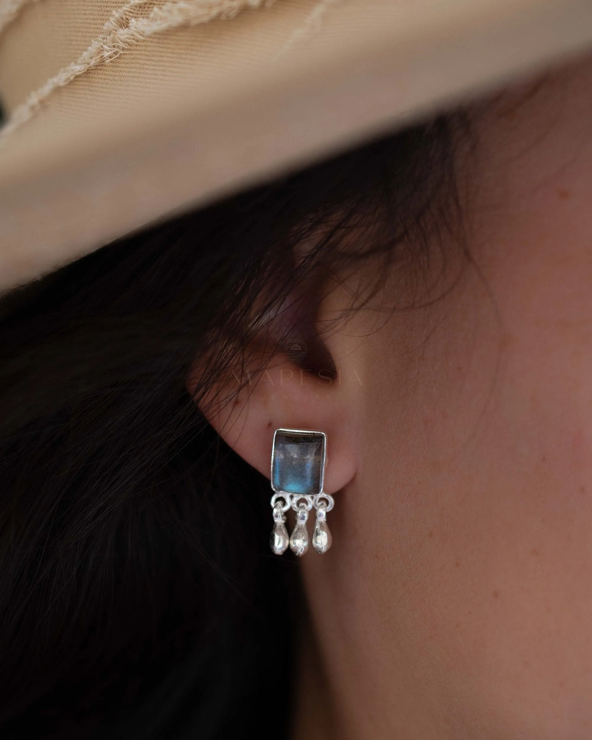 Sterling Silver Earrings Lucy Labradorite Earrings ~ Sterling Silver 925 or Gold Plated over Sterling Silver ~ ME228