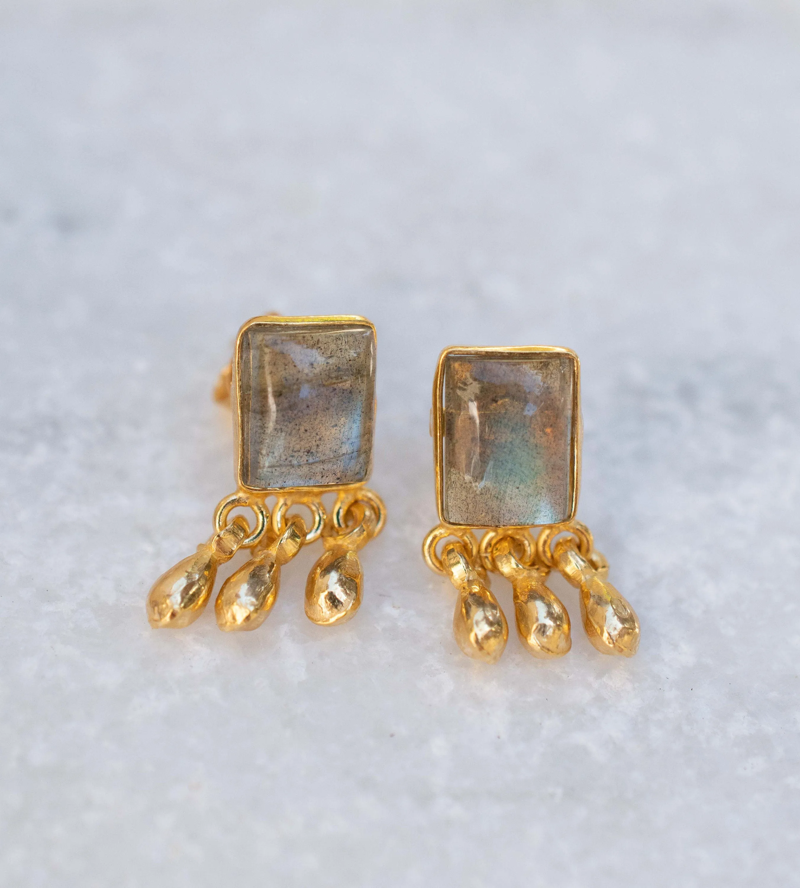 Sterling Silver Earrings Lucy Labradorite Earrings ~ Sterling Silver 925 or Gold Plated over Sterling Silver ~ ME228