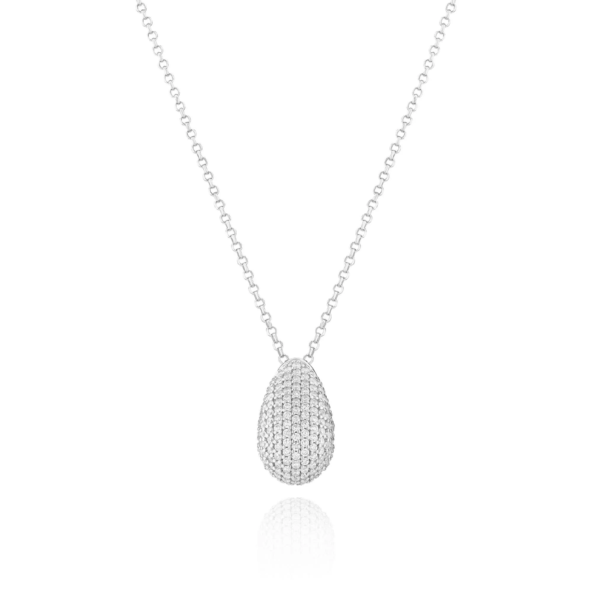 Sterling Silver Goccia Altro Necklace SJ-N2480-CZ Sif Jakobs Jewellery