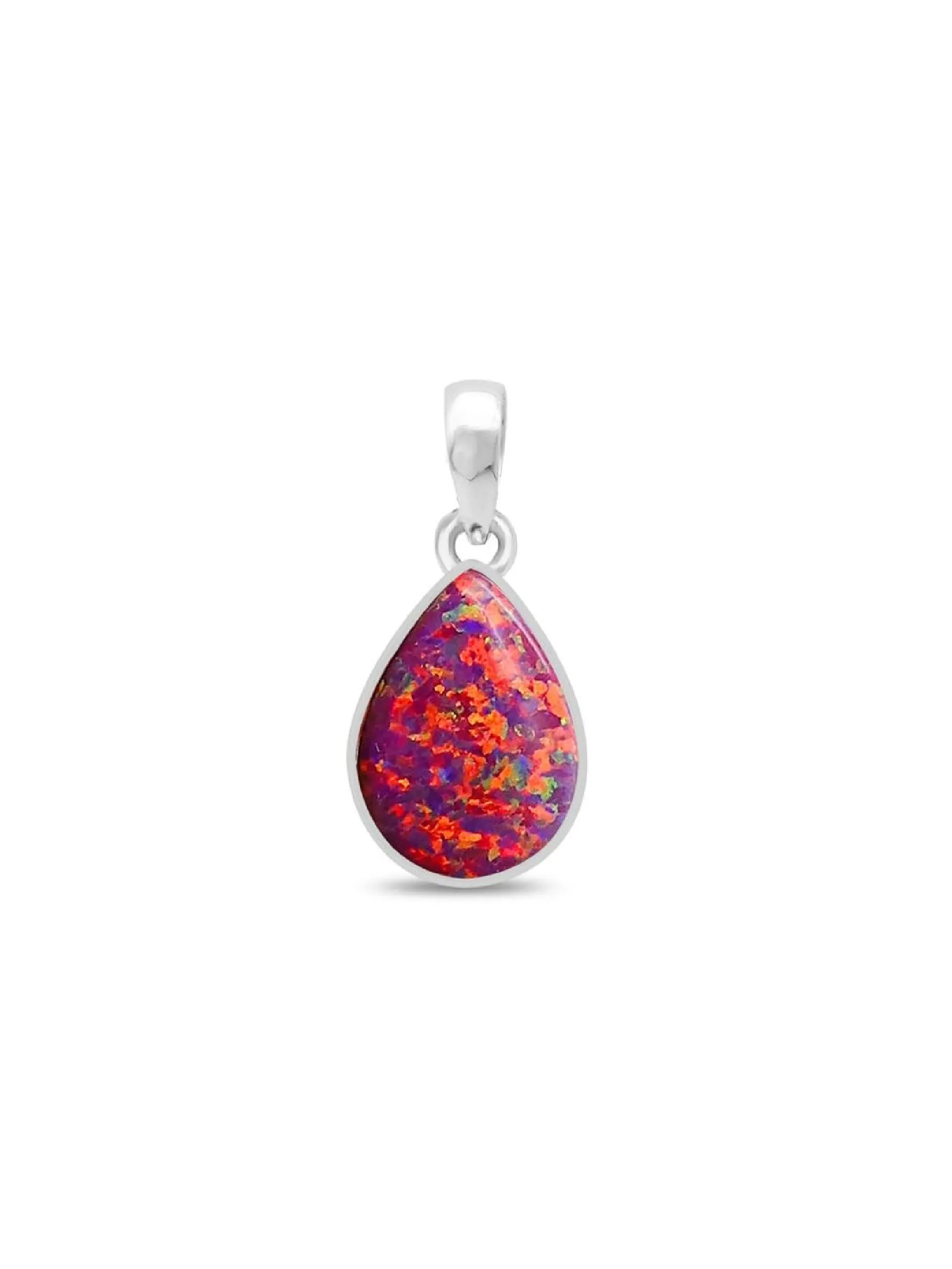 Sterling Silver Jewelry Balloon Opal Pendant Necklace