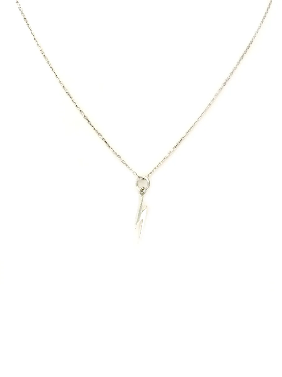 Sterling Silver Jewelry Lightning Bolt Necklace