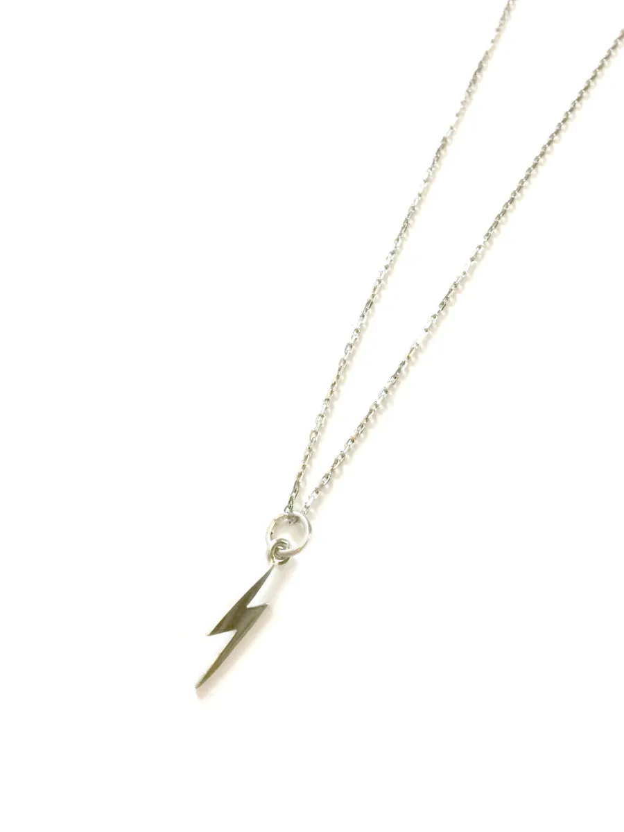 Sterling Silver Jewelry Lightning Bolt Necklace