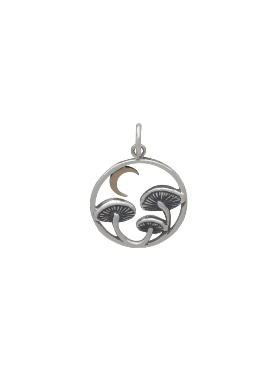 Sterling Silver Jewelry Midnight Mushrooms Necklace