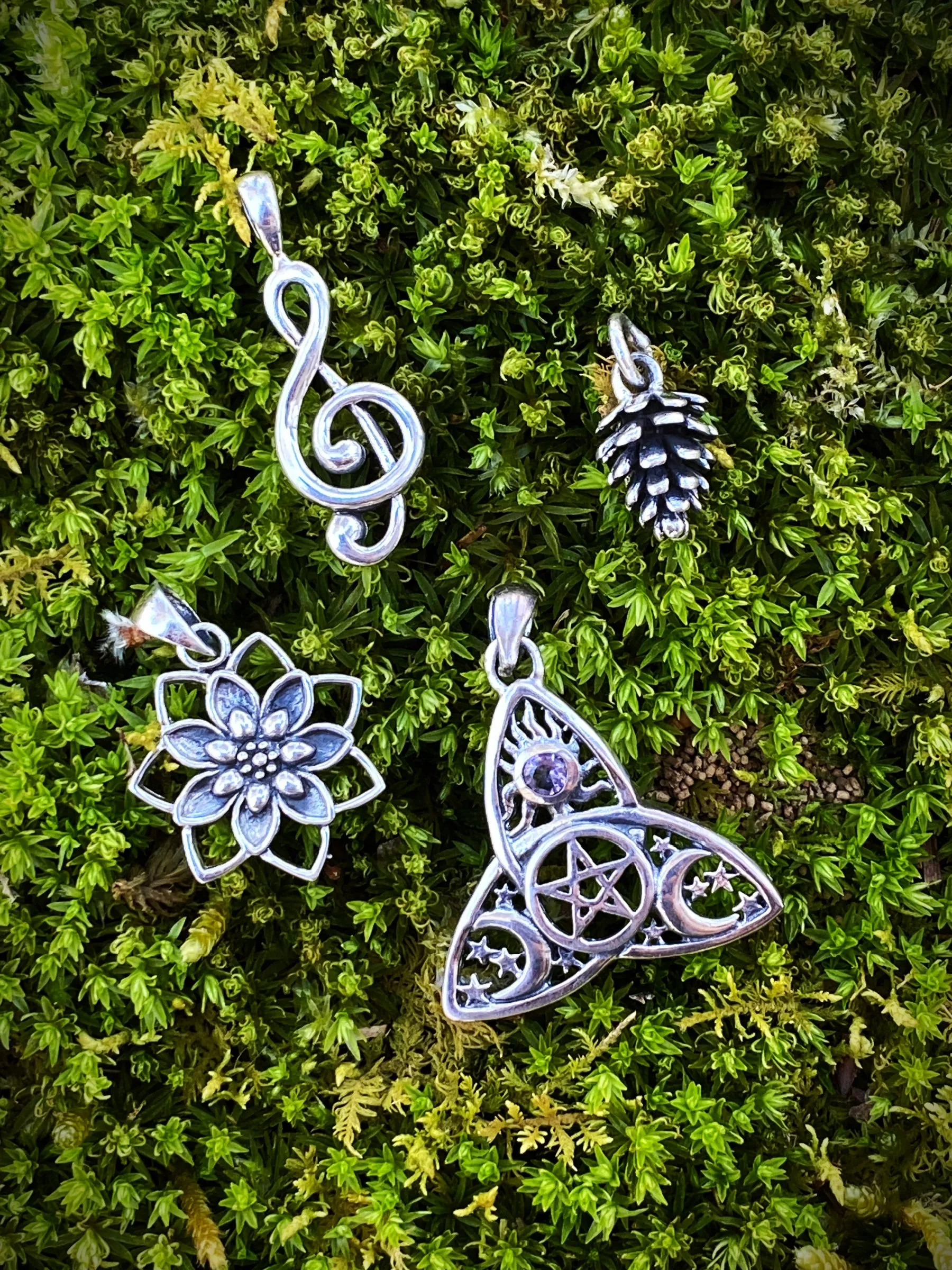 Sterling Silver Jewelry Treble Clef Pendant