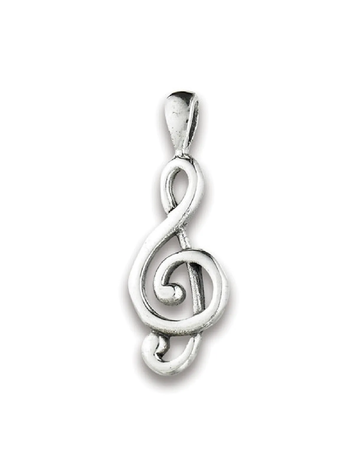 Sterling Silver Jewelry Treble Clef Pendant