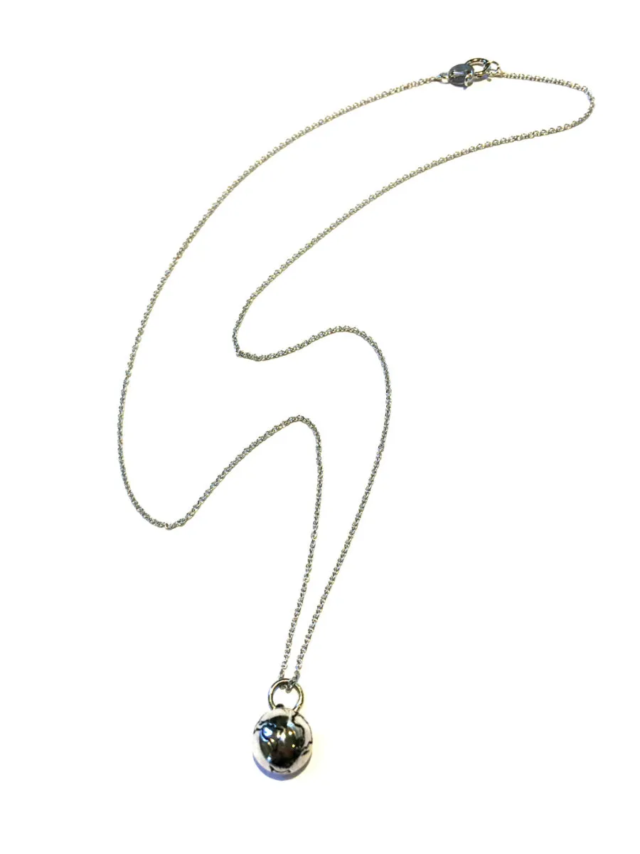 Sterling Silver Jewelry World Globe Charm Necklace