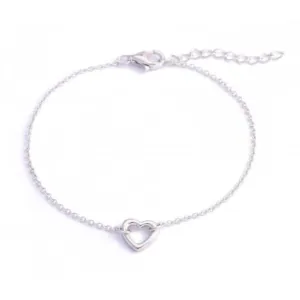 Sterling Silver Rhodium Plated Heart Bracelet ERLB005 Ania Haie Jewellery