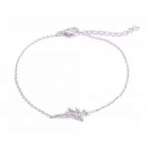 Sterling Silver Rhodium Plated Leaves Bracelet ERLB007 Ania Haie Jewellery