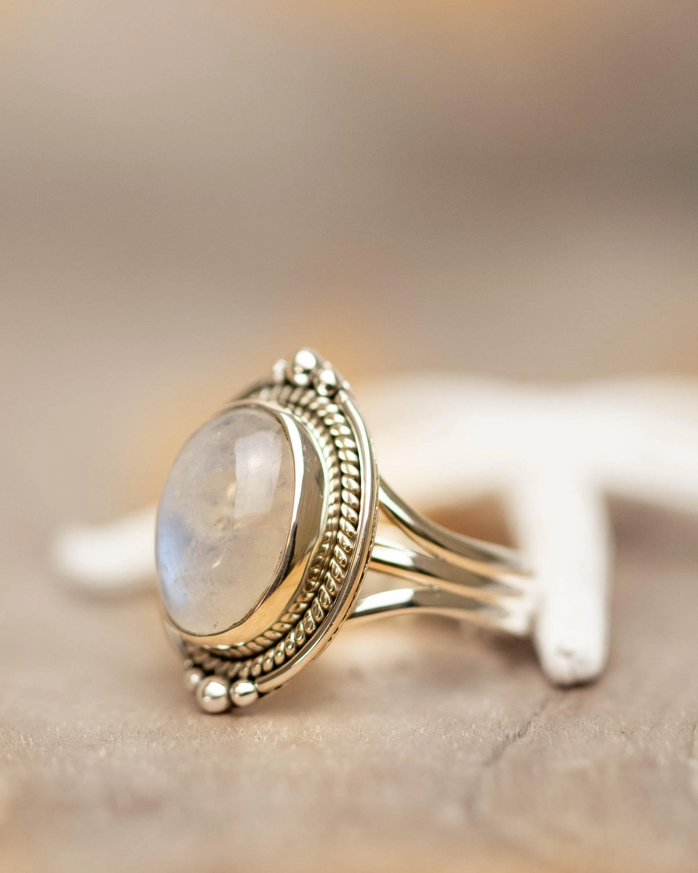 Sterling Silver Rings Karen Moonstone Ring ~ Sterling Silver 925 ~ MR263