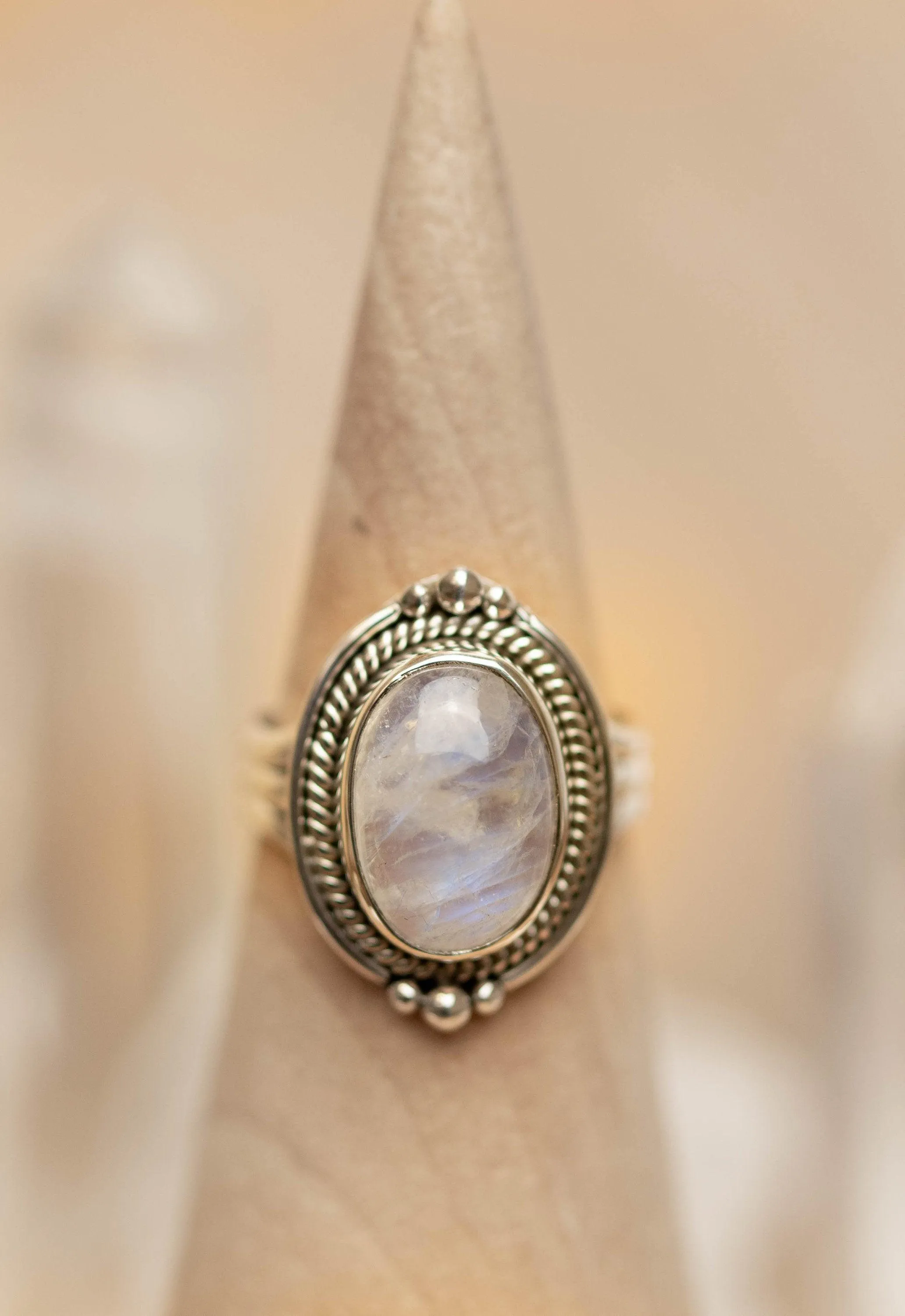 Sterling Silver Rings Karen Moonstone Ring ~ Sterling Silver 925 ~ MR263