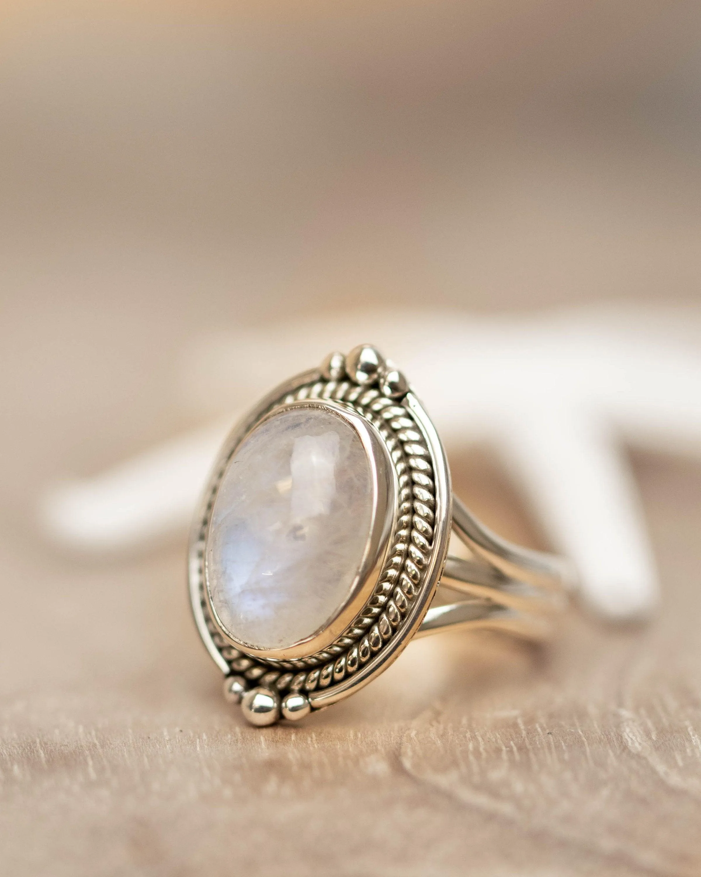 Sterling Silver Rings Karen Moonstone Ring ~ Sterling Silver 925 ~ MR263